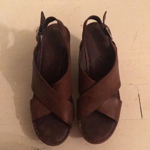 Leather Born wedges size 8